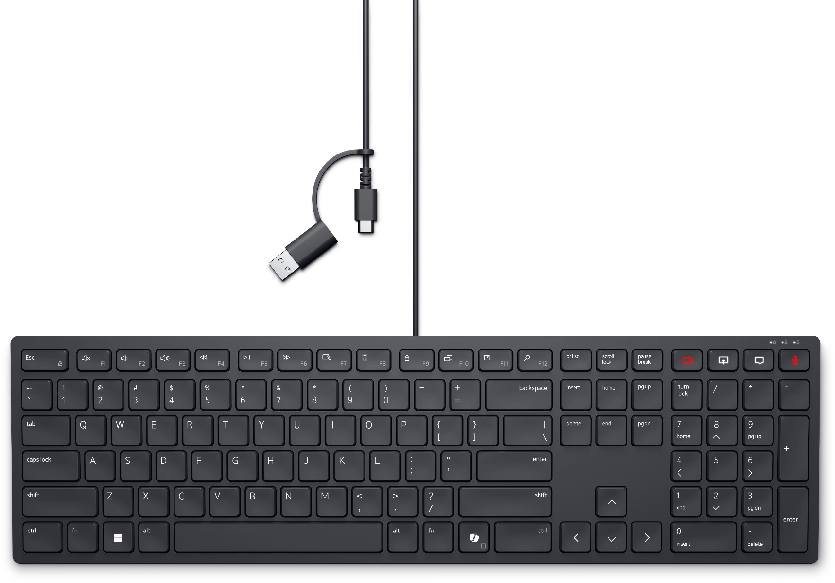 Dell Pro Silent Wired Collaboration Keyboard - KB525C - US International