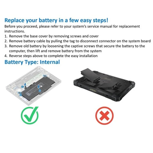 Dell 4-cell 63 Wh Lithium Ion Replacement Battery for Select Laptops