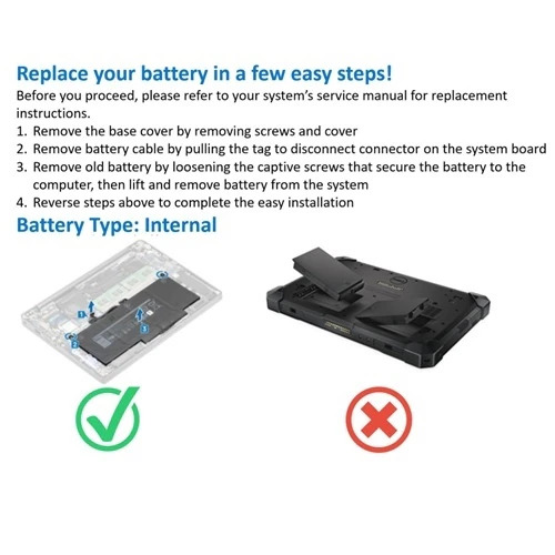 Dell 4-cell 56 Wh Lithium Ion Replacement Battery for Select Laptops