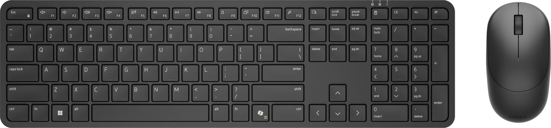 Dell Pro 5 Keyboard and Mouse - KM526 - US International - Black